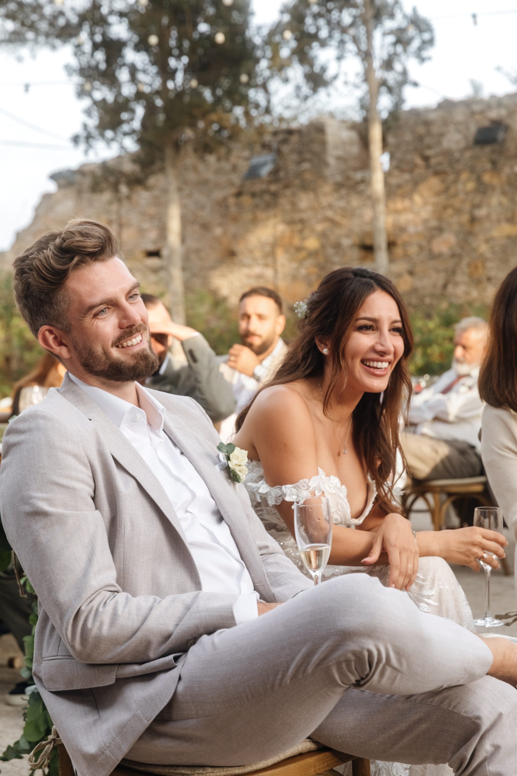Guests at a luxury wedding event entertained by Sieko